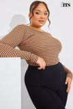 Striped Ribbed Long Sleeve Top
