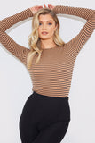Striped Ribbed Long Sleeve Top