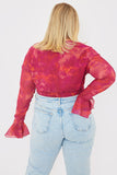 Wrap Front Flared Cuff Bodysuit